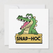 Funny Alligator Lover und Zookeeper Crocodile Einladung (Rückseite)