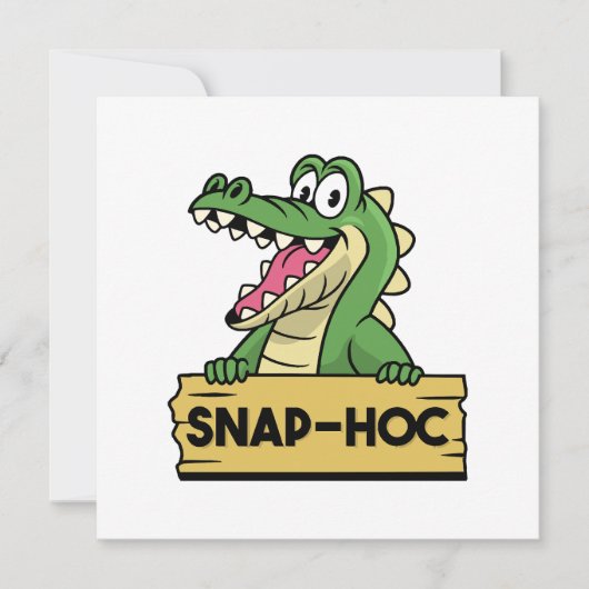 Funny Alligator Lover und Zookeeper Crocodile Einladung (Vorderseite)