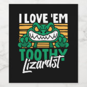 Funny Alligator Lover und Zookeeper Crocodile Weinetikett (Einzelnes Label)