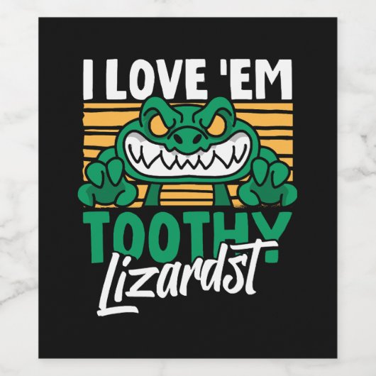 Funny Alligator Lover und Zookeeper Crocodile Weinetikett (Einzelnes Label)