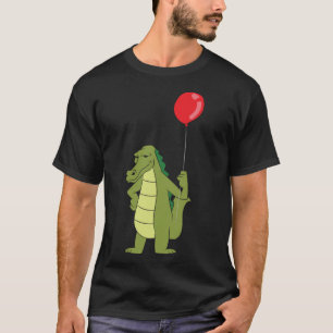 Funny Alligator mit Ballon Krokodile Geburtstag T-Shirt