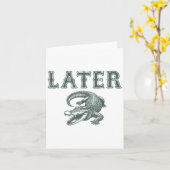 Funny Alligator Pub Spater Gator Karte (Gelbe Blume)