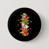 Funny Alligator Santa Elf Snowman Christmas Womens Button (Vorderseite)