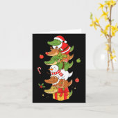 Funny Alligator Santa Elf Snowman Christmas Womens Karte (Gelbe Blume)