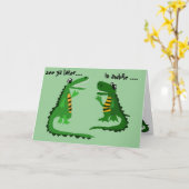 Funny Alligator spricht über Krokodil Karte (Gelbe Blume)