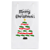 Funny Alligator Weihnachtsbaum Cartoon Kleine Geschenktüte (Vorderseite)