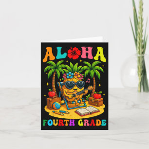 Funny Aloha 4. Klasse Student erster Schultag Karte