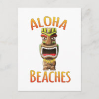 Funny Aloha Beaches Hawaiian Tiki