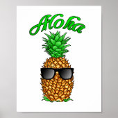 Funny Aloha Hawaiian Pineaple Poster (Vorne)