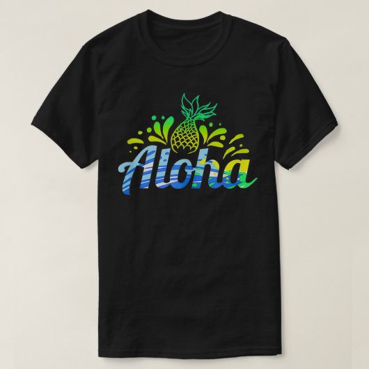 Funny Aloha Pineaple Hawaiian Summer Holiday Gesch T-Shirt (Design vorne)