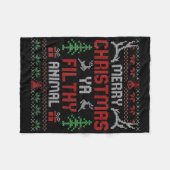 Funny Alone At Home Movies Merry Christmas You Fil Fleecedecke (Vorderseite (Horizontal))