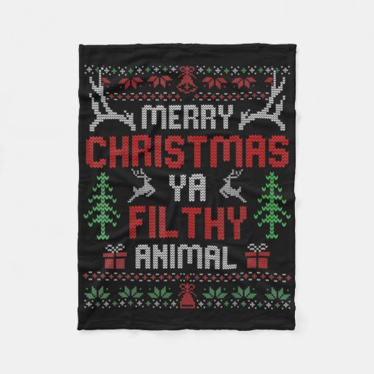 Funny Alone At Home Movies Merry Christmas You Fil Fleecedecke (Vorderseite)