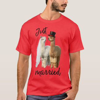 Funny Alpaca Braut und Groom Wedding T-Shirt