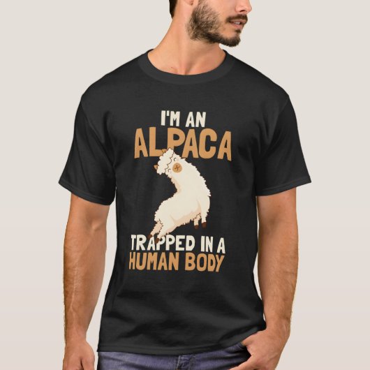 Funny Alpaca Frische Pasta machen T-Shirt (Vorderseite)