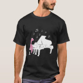 Funny Alpaca Geschenk für Piano Player T-Shirt (Vorderseite)