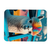 Funny Alpaca Im Fünfspänner über den Gotthard Magnet (Horizontal)