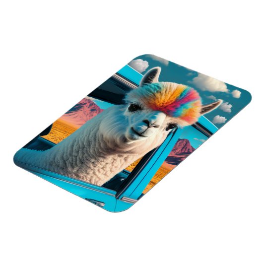 Funny Alpaca Im Fünfspänner über den Gotthard Magnet (Linke Seite)