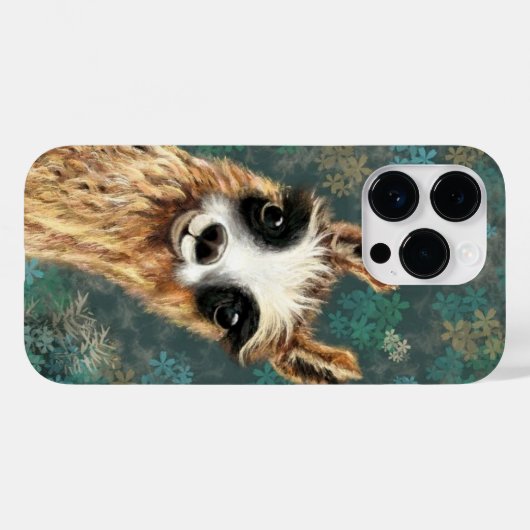 Funny Alpaca iPhone Case (Rückseite (Horizontal))