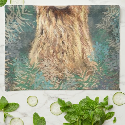 Funny Alpaca Küchentuch (Gefaltet)