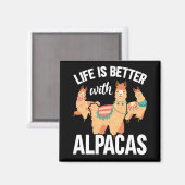 Funny Alpaca Liebhaber Magnet (Vorderseite/Rückseite)