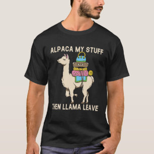 Funny Alpaca Llama Camping Wandern im Val Piora Sp T-Shirt