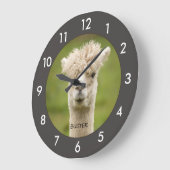 Funny Alpaca|Llama Custom Große Wanduhr (Winkel)