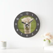 Funny Alpaca|Llama Custom Große Wanduhr (Zuhause)