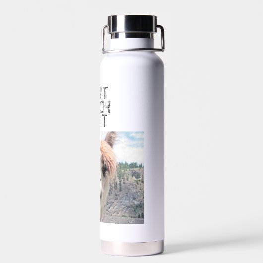 Funny Alpaca Llama Don't Touch I Spit Liquor Trinkflasche (Rückseite)