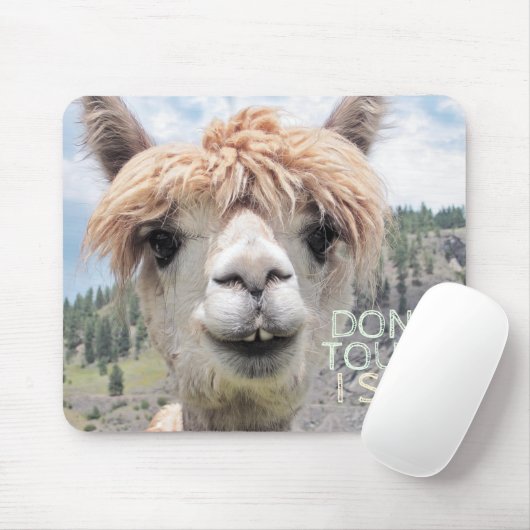 Funny Alpaca Llama Don't Touch I Spit Mousepad (Mit Mouse)