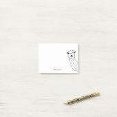 Funny Alpaca llama Illustration Individuelle Name Post-it Klebezettel (Auf Schreibtisch)