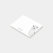 Funny Alpaca llama Illustration Individuelle Name Post-it Klebezettel (angewinkelt)