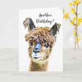 Funny Alpaca Llama Spaß Geburtstag Karte (Gelbe Blume)