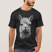 Funny alpaca llamas Kopf wilde Tier Art Design T-Shirt (Vorderseite)