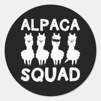 Funny Alpaca Lover Alpaca Runder Aufkleber