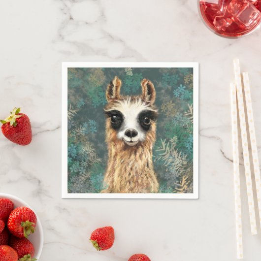 Funny Alpaca Napkins Serviette (Beispiel)