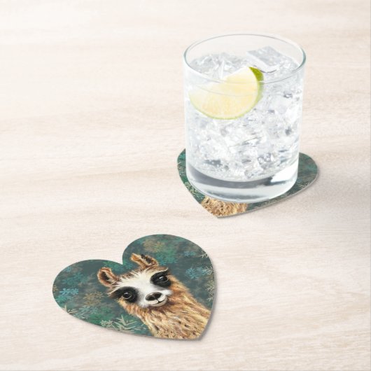 Funny Alpaca Paper Untersetzer (Vor Ort)