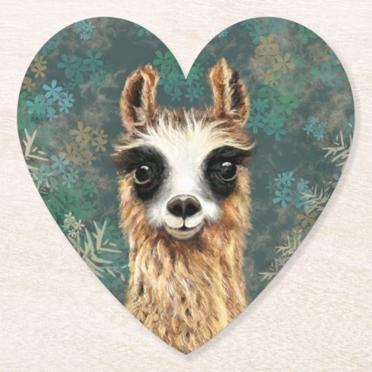 Funny Alpaca Paper Untersetzer (Vorderseite)