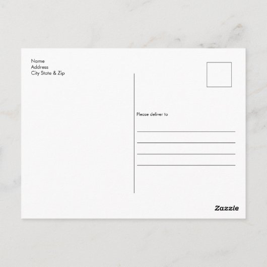 Funny Alpaca Postkarte (Rückseite)