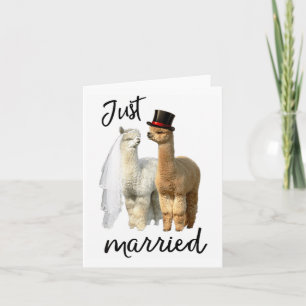 Funny Alpaca Shirt Braut und Groom Wedding _1 Karte