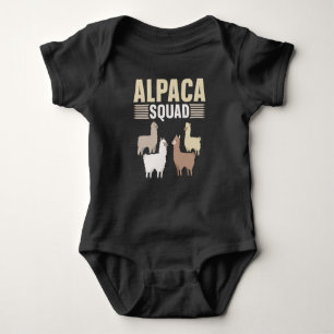 Funny Alpaca Squad Animal Lover Baby Strampler