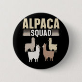 Funny Alpaca Squad Animal Lover Button (Vorderseite)