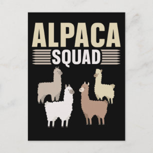 Funny Alpaca Squad Animal Lover Postkarte