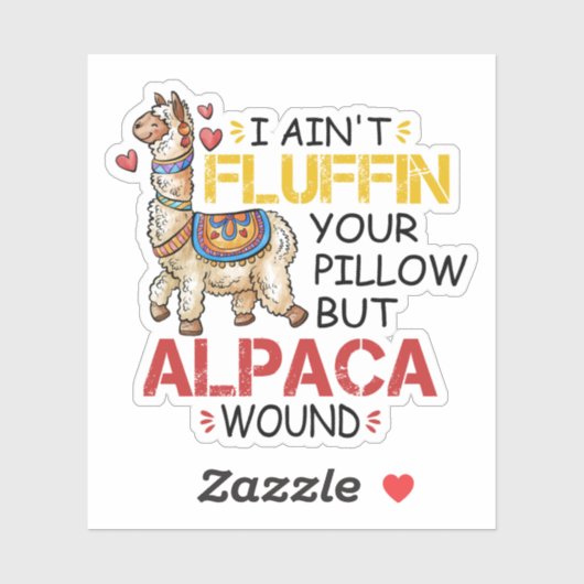Funny Alpaca Wound Llama Krankenpfleger Geschenke Aufkleber (Blatt)