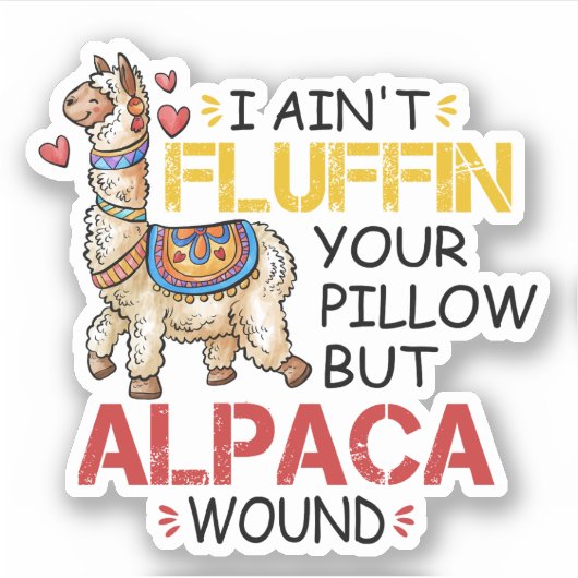 Funny Alpaca Wound Llama Krankenpfleger Geschenke Aufkleber (Vorderseite)