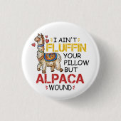 Funny Alpaca Wound Llama Krankenpfleger Geschenke Button (Vorderseite)