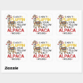 Funny Alpaca Wound Llama Krankenpfleger Geschenke Quadratischer Aufkleber (Blatt)