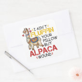 Funny Alpaca Wound Llama Krankenpfleger Geschenke Quadratischer Aufkleber (Umschlag)