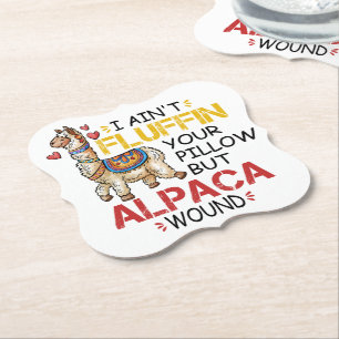 Funny Alpaca Wound Llama Krankenpfleger Geschenke Untersetzer