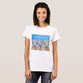 Funny Alpacas at Beach in Hats, Ihre Botschaft T-Shirt (Vorne ganz)