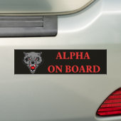 Funny alpha an Bord meme Autoaufkleber (Auf Auto)